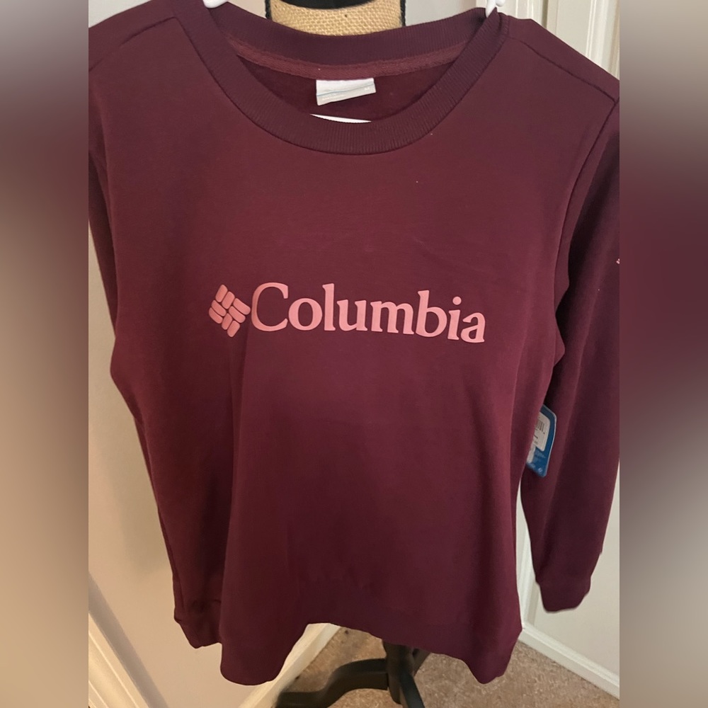 Columbia sweatshirt.
